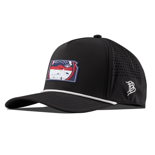 Kansas Patriot Series Curved 5 Panel Rope Black/White