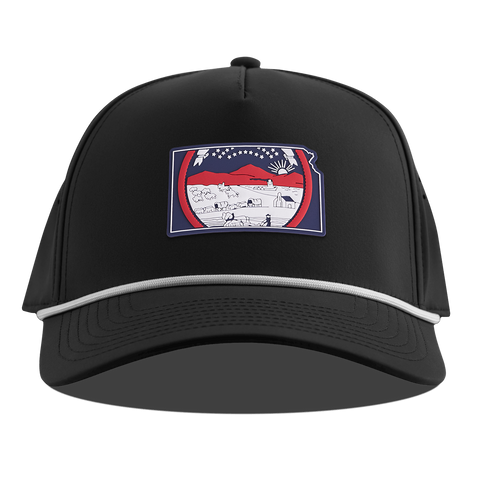 Kansas Patriot Series Curved 5 Panel Rope Black