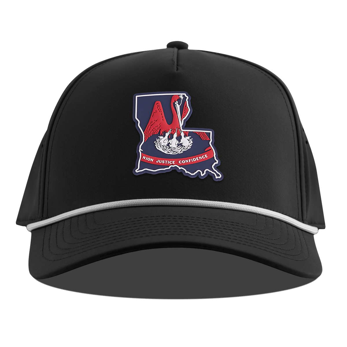 Louisiana Patriot Series Curved 5 Panel Rope Black