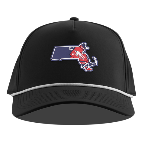 Massachusetts Patriot Series Curved 5 Panel Rope Black