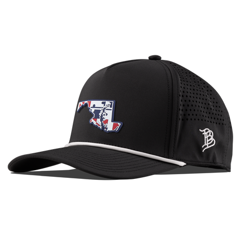 Maryland Patriot Series Curved 5 Panel Rope Black/White