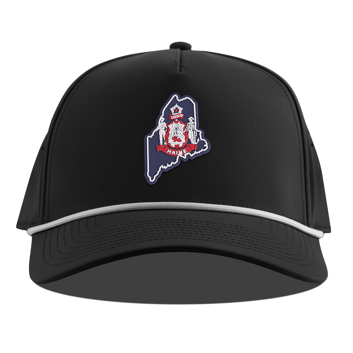Maine Patriot Series Curved 5 Panel Rope Black