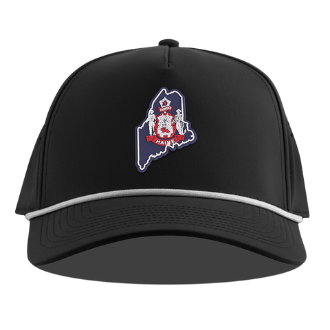 Maine Patriot Series Curved 5 Panel Rope Black