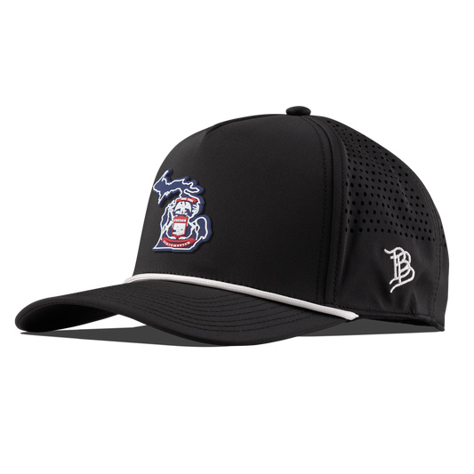 Michigan Patriot Series Curved 5 Panel Rope Black/White