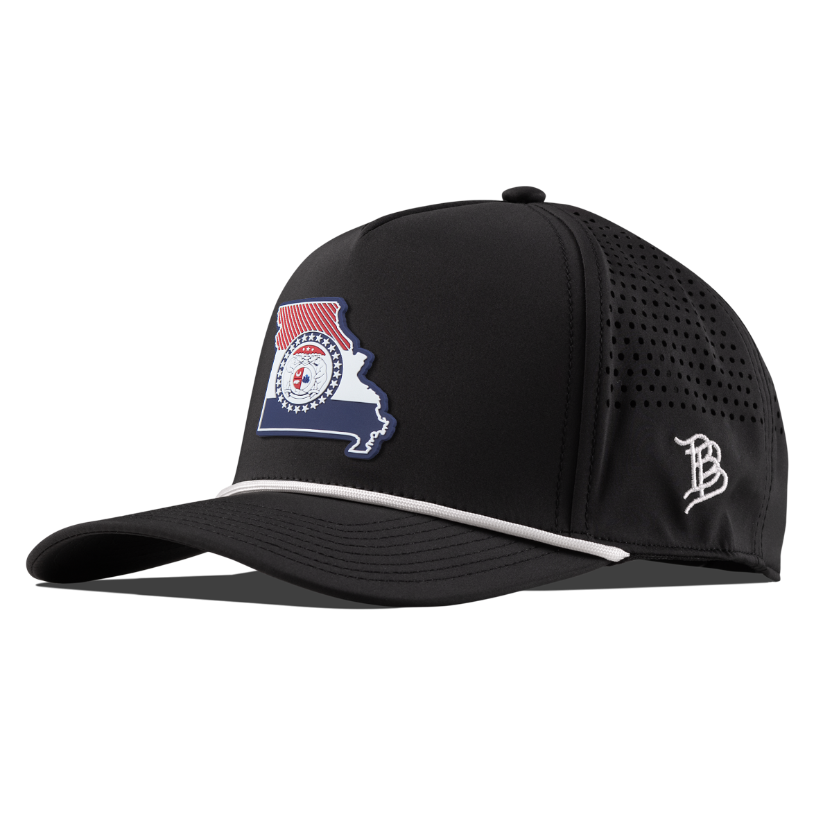 Missouri Patriot Series Curved 5 Panel Rope Black/White