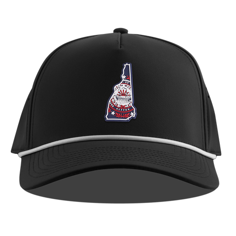 New Hampshire Patriot Series Curved 5 Panel Rope Black