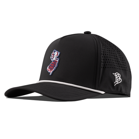 New Jersey Patriot Series Curved 5 Panel Rope Black/White