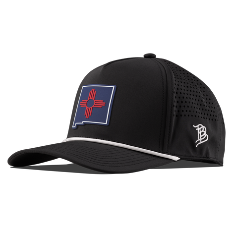 New Mexico Patriot Series Curved 5 Panel Rope Black/White