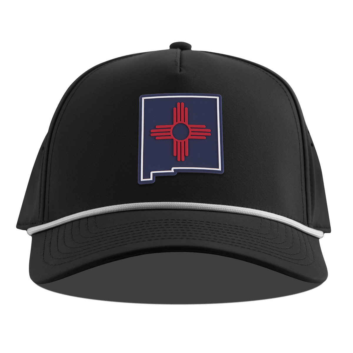 New Mexico Patriot Series Curved 5 Panel Rope Black