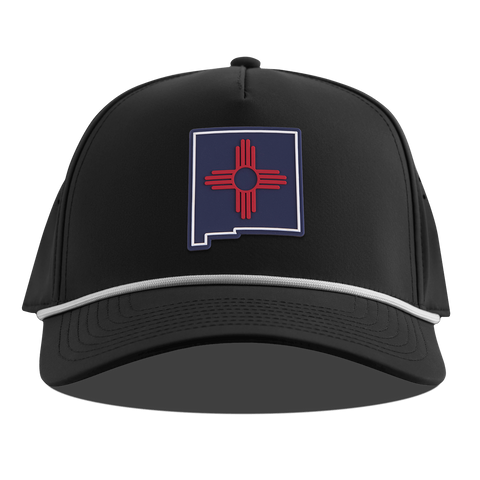 New Mexico Patriot Series Curved 5 Panel Rope Black