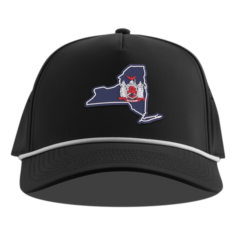 New York Patriot Series Curved 5 Panel Rope Black