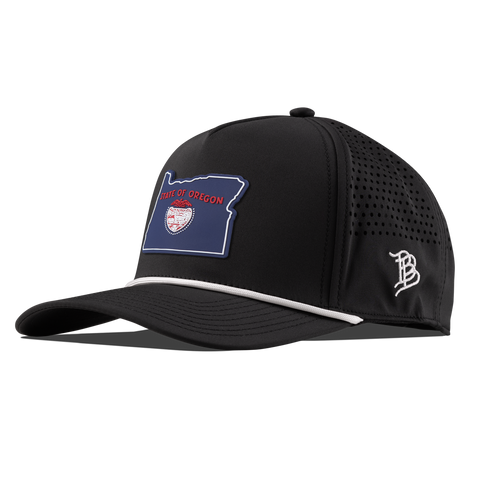 Oregon Patriot Series Curved 5 Panel Rope Black/White