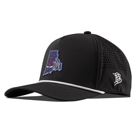 Rhode Island Patriot Series Curved 5 Panel Rope Black/White