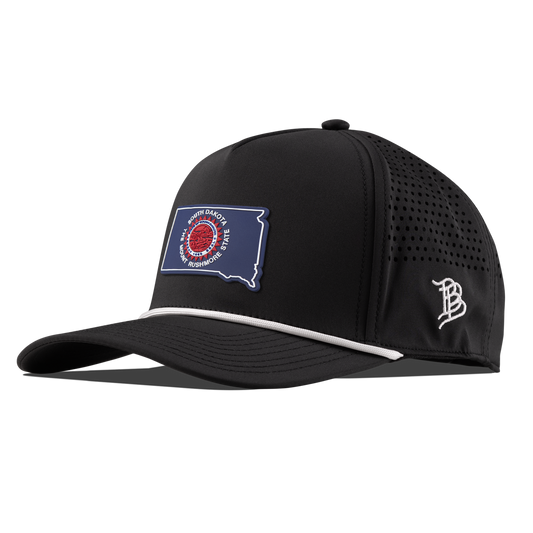 South Dakota Patriot Series Curved 5 Panel Rope Black/White