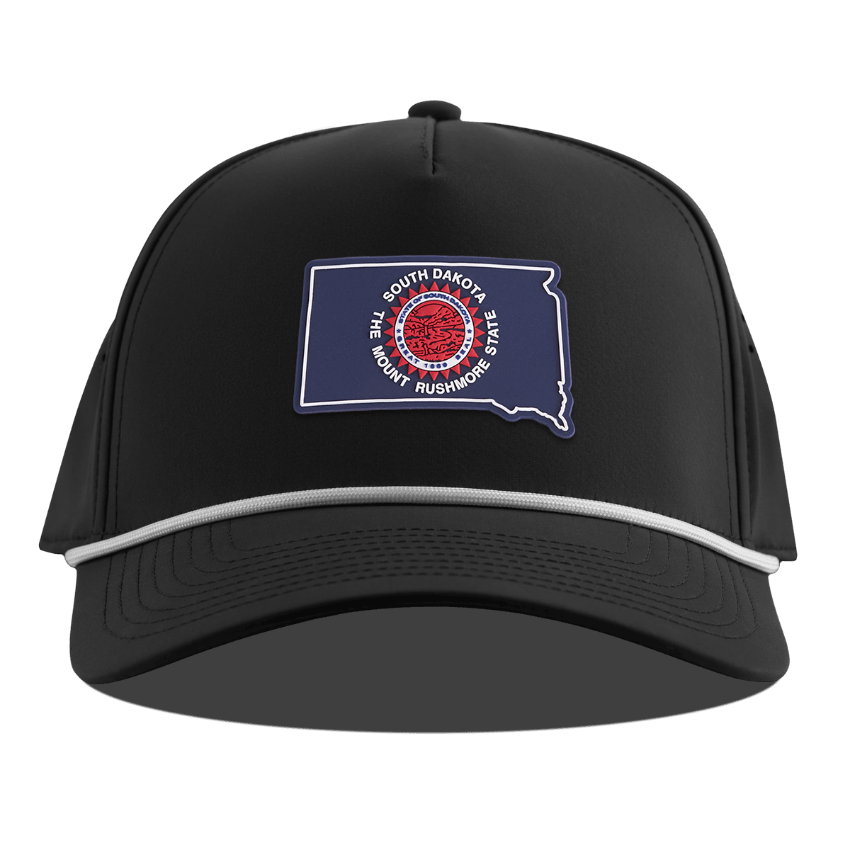 South Dakota Patriot Series Curved 5 Panel Rope Black