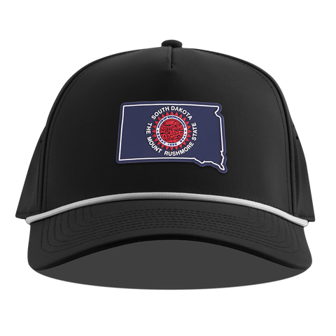 South Dakota Patriot Series Curved 5 Panel Rope Black