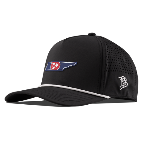 Tennessee Patriot Series Curved 5 Panel Rope Black/White