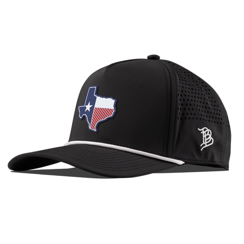 Texas Patriot Series Curved 5 Panel Rope Black/White