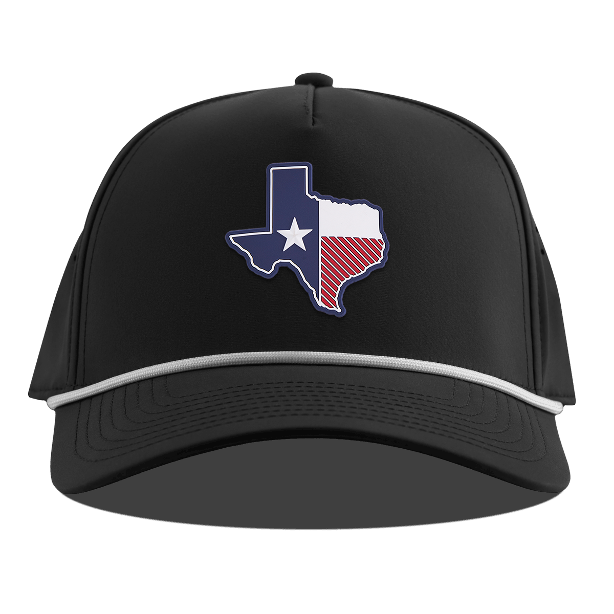 Texas Patriot Series Curved 5 Panel Rope Black