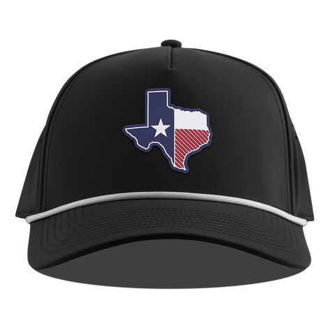 Texas Patriot Series Curved 5 Panel Rope Black