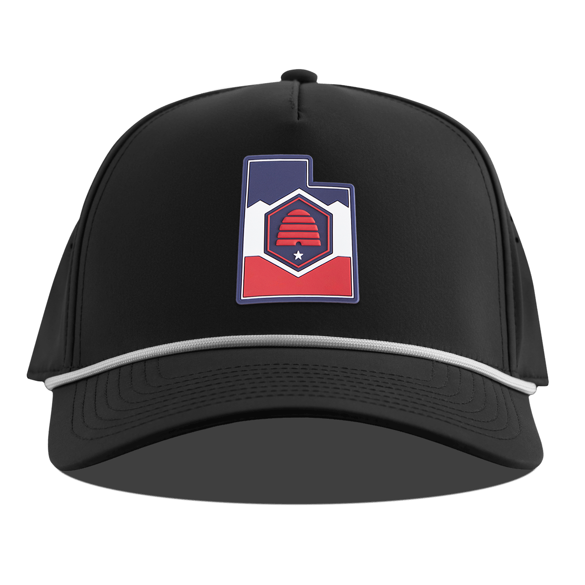 Utah Patriot Series Curved 5 Panel Rope Black