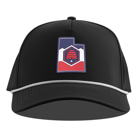 Utah Patriot Series Curved 5 Panel Rope Black