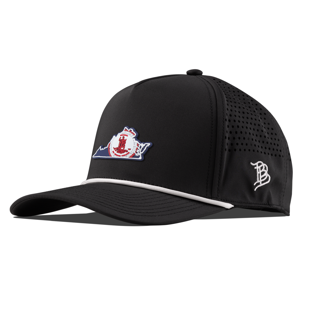 Virginia Patriot Series Curved 5 Panel Rope Black/White