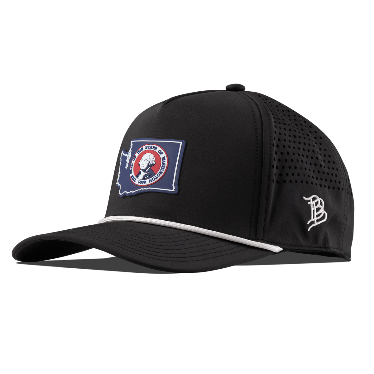 Washington Patriot Series Curved 5 Panel Rope Black/White