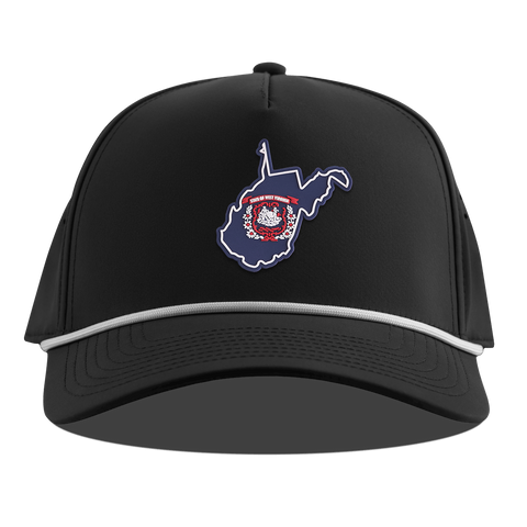 West Virginia Patriot Series Curved 5 Panel Rope Black
