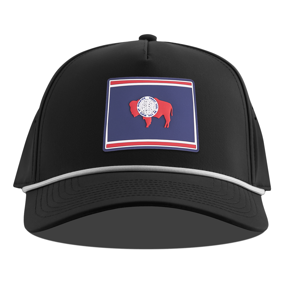 Wyoming Patriot Series Curved 5 Panel Rope Black