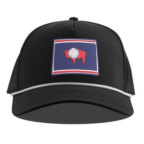 Wyoming Patriot Series Curved 5 Panel Rope Black