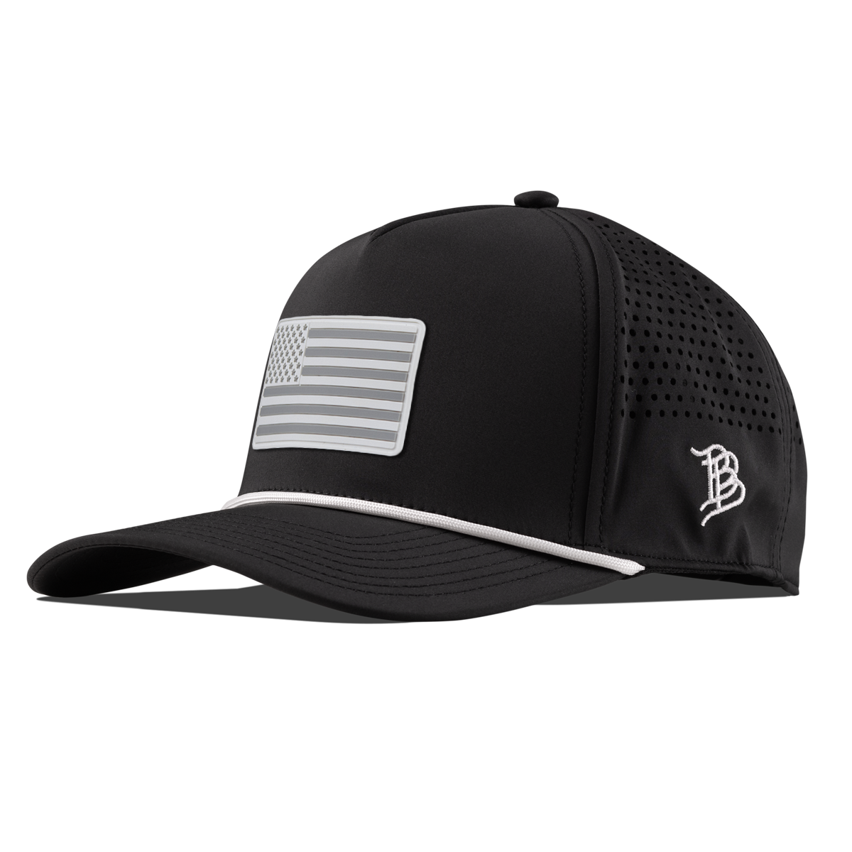 Pearl Old Glory Curved 5 Panel Rope Black 