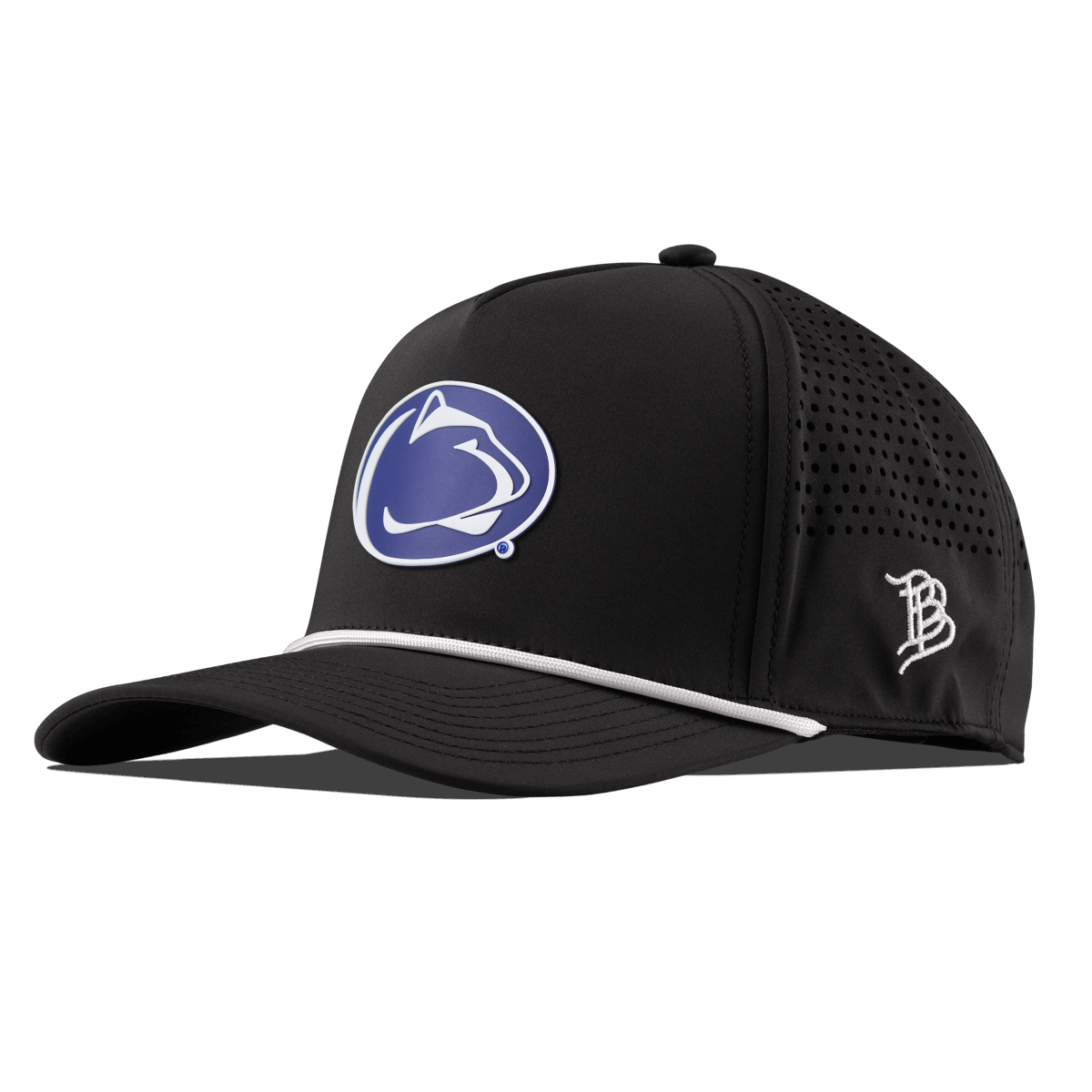 Pennsylvania State University "Penn State Team Logo" Curved 5 Panel Rope Black