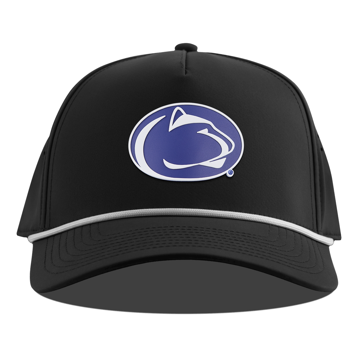 Pennsylvania State University "Penn State Team Logo" Curved 5 Panel Rope Black