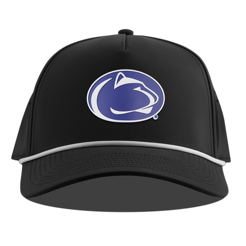 Pennsylvania State University "Penn State Team Logo" Curved 5 Panel Rope Black