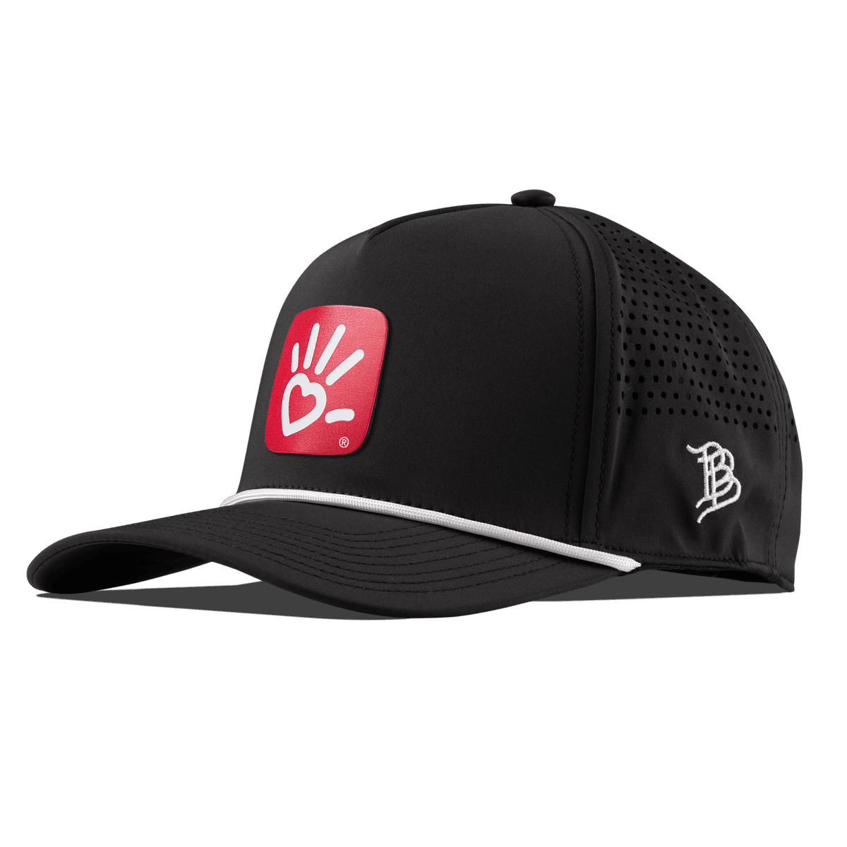 Phoenix Children's Icon Curved 5 Panel Rope Black