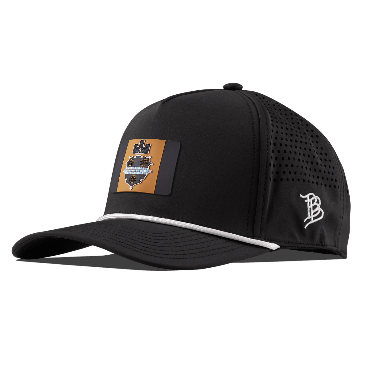 Pittsburgh Flag Curved 5 Panel Rope Black