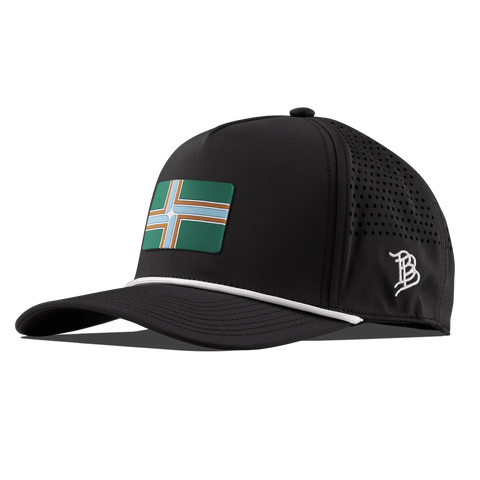 Portland Flag Curved 5 Panel Rope Black