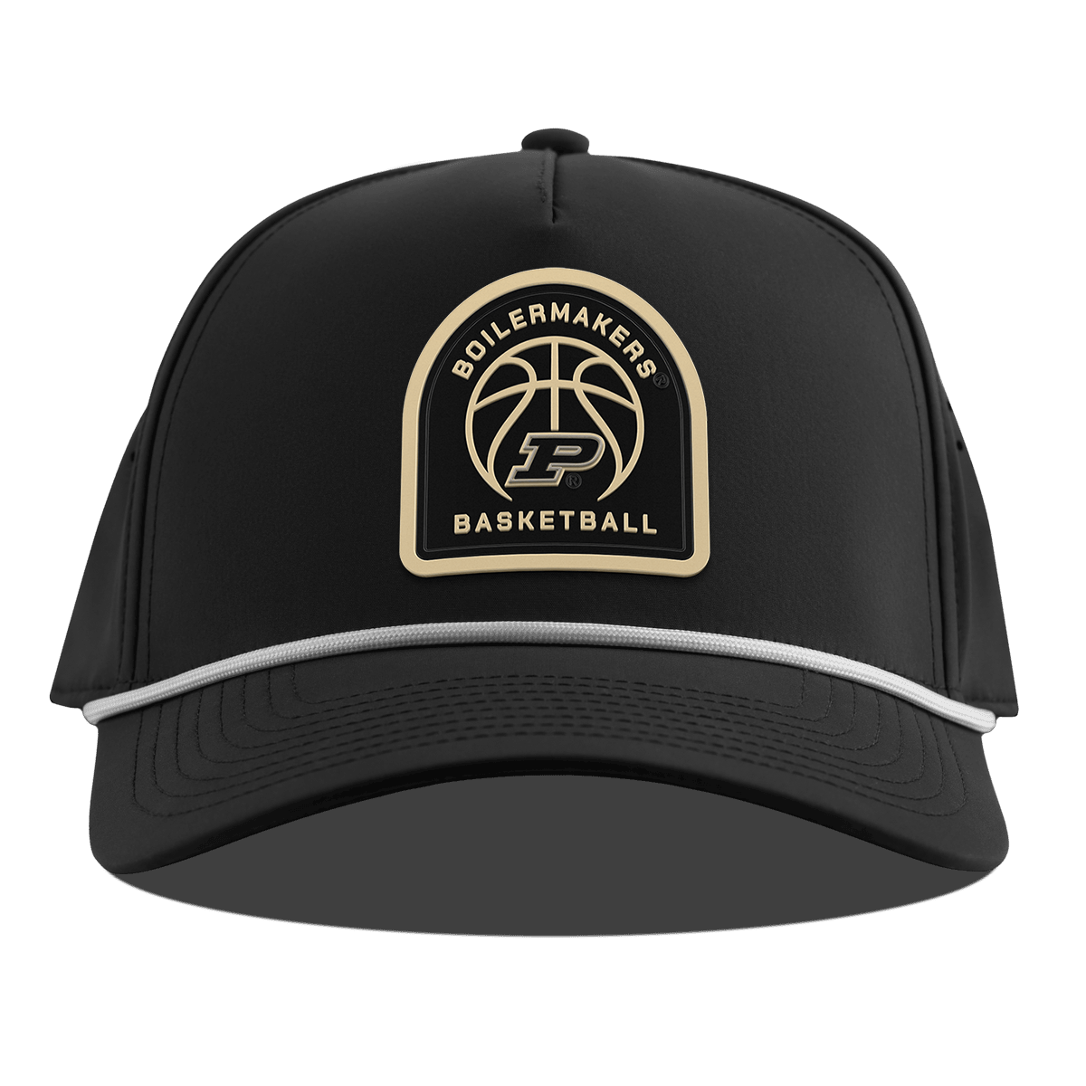 Purdue University "Purdue Basketball" Curved 5 Panel Rope Black