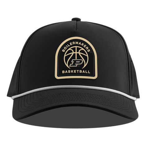 Purdue University "Purdue Basketball" Curved 5 Panel Rope Black