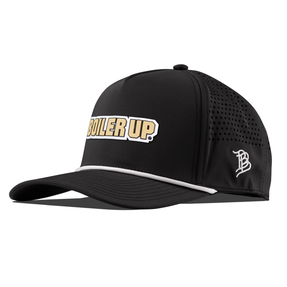 Purdue University "Purdue Boiler Up" Curved 5 Panel Rope Black