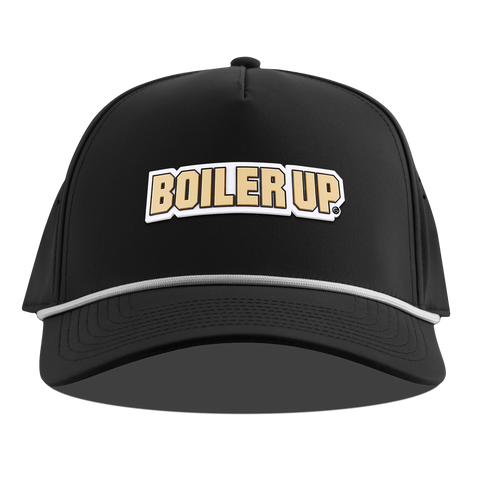 Purdue University "Purdue Boiler Up" Curved 5 Panel Rope Black