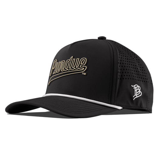Purdue University "Purdue Script" Curved 5 Panel Rope Black