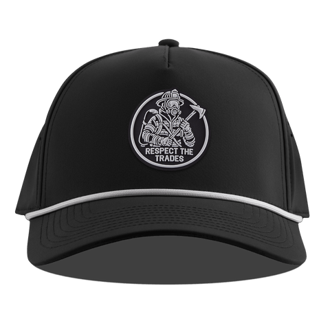 Respect The Trades Firefighter Curved 5 Panel Rope Black