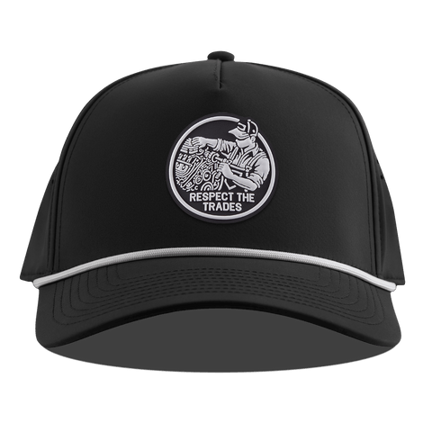 Respect The Trades Mechanic Curved 5 Panel Rope Black