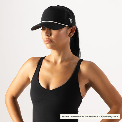 Bare Curved 5 Panel Rope Black Small