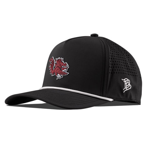 University of South Carolina "Sir Big Spur Logo" Curved 5 Panel Rope Black/White