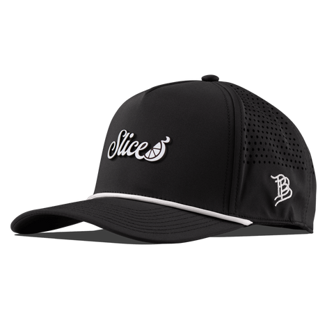 Sliced Script Curved 5 Panel Rope Black