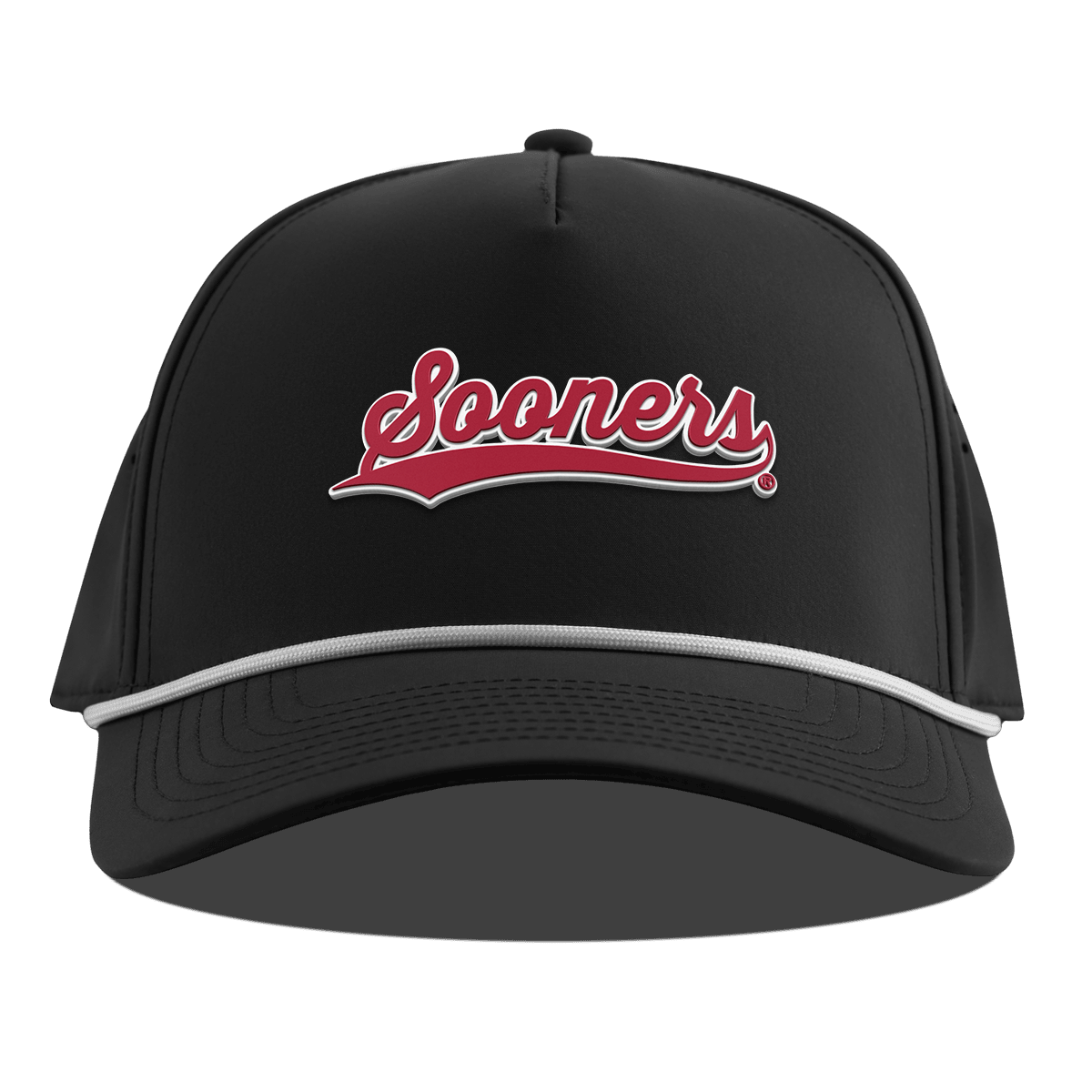 University of Oklahoma "Sooners Script" Curved 5 Panel Rope Black