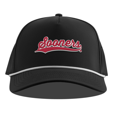 University of Oklahoma "Sooners Script" Curved 5 Panel Rope Black